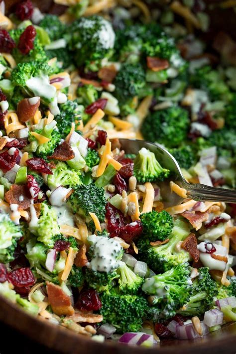 Broccoli Salad With Cranberries And Bacon Peas And Crayons