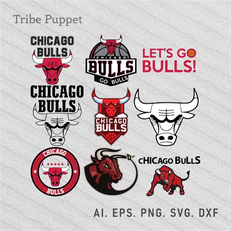 Chicago Bulls Logo Vector Set Masterbundles