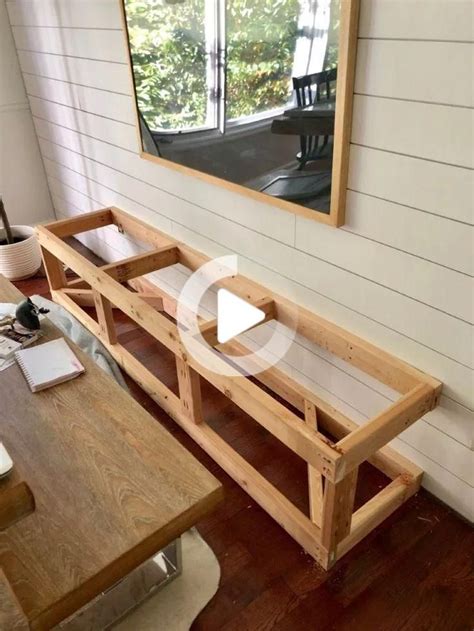 An all wood dining room offers a triangular shelving and a cozy dining set topped with a printed runner. DIY Built-In Dining Bench with Storage - Breakfast Nook ...