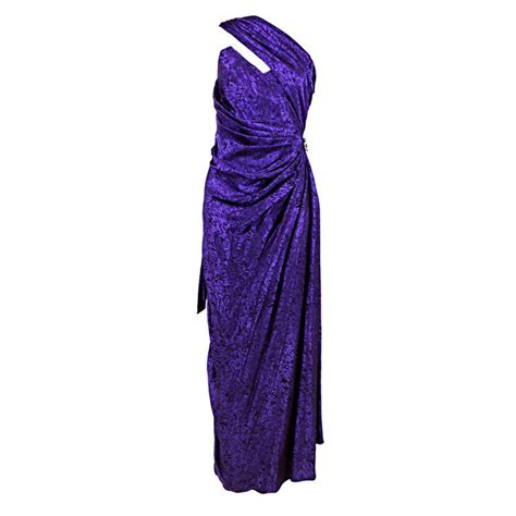 Ungaro Amethyst Purple Silk Jacquard Gown From A Collection Of Rare