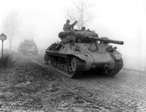 American M36 Tank Destroyers During Battle Of The Bulge During World