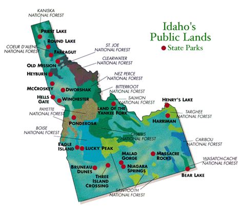 32 Idaho National Forest Map Maps Database Source