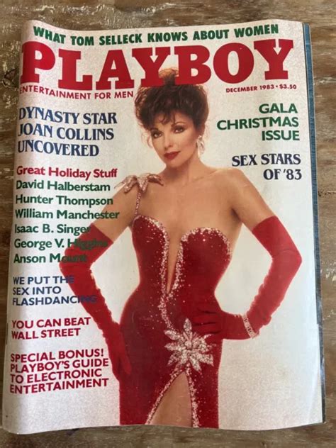 Playboy Magazine April December Dynasty Star Joan Collins Vg Ex
