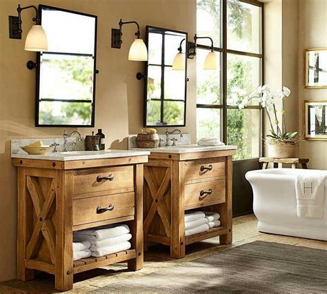 See more small bathroom vanity ideas here: Beautiful bathroom from Pottery Barn | Farmhouse bathroom ...