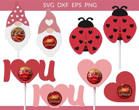 Valentines Day Lollipop Holder Svg Valentines Chocolate - Etsy Australia