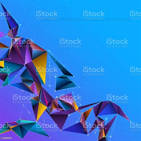Vector 3d Illustration Geometric Polygon Linetriangle Pattern Shape