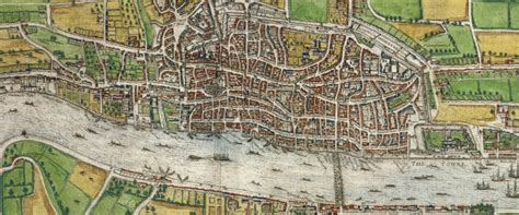 17th Century Map Of London Theaters Map