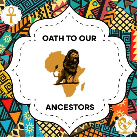 African Ancestors Oath And Pledge Children Home Education Shop