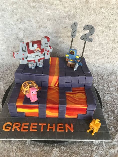 Minecraft Dungeons Cake Minecraft Birthday Cake Unicorn Birthday Cake Diy Minecraft Birthday