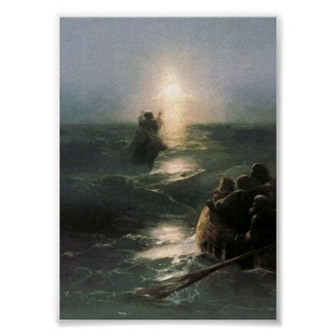Jesus Walking On Stormy Seas Poster Jesus Walk On Water