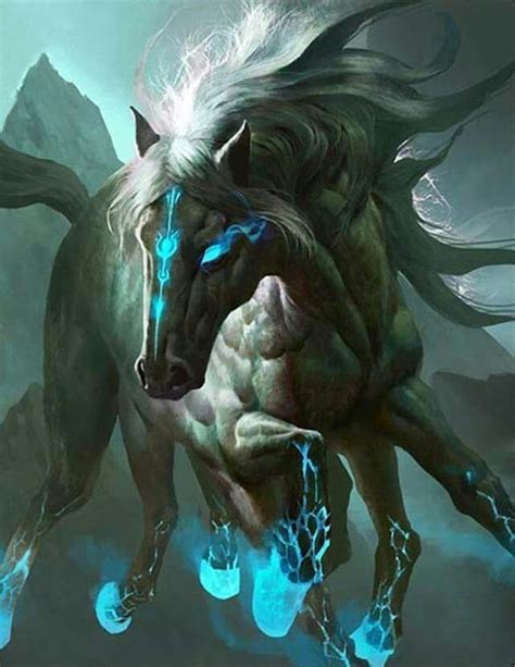Dark Horse Fantasy Kunst Mystische Tiere Fantasy Tiere