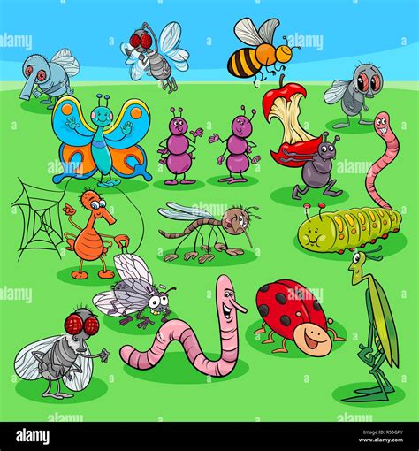 Insects Group Stock Vector Images Alamy