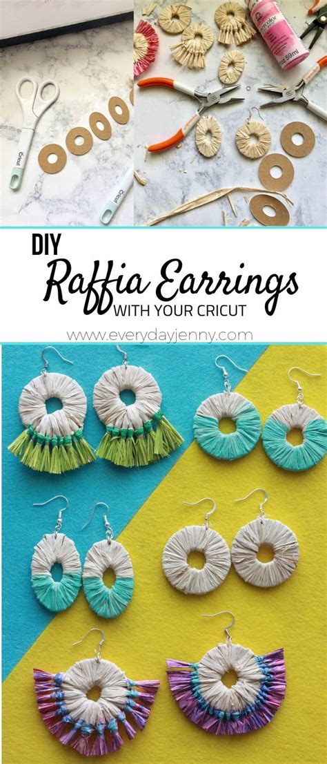 Diy Raffia Earrings With Your Cricut Everyday Jenny
