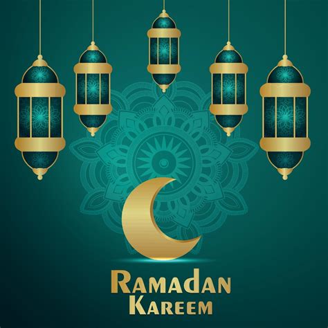 Ramadan Kareem Celebration Greeting Card Ramadan Islamic Festival With