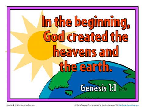 Bible Verses For Kids Printable Poster Genesis 11