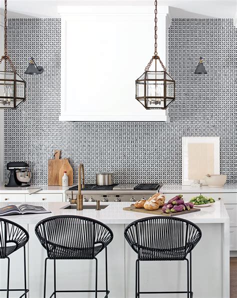 House And Home Updated Classics Tiled Kitchen Walls