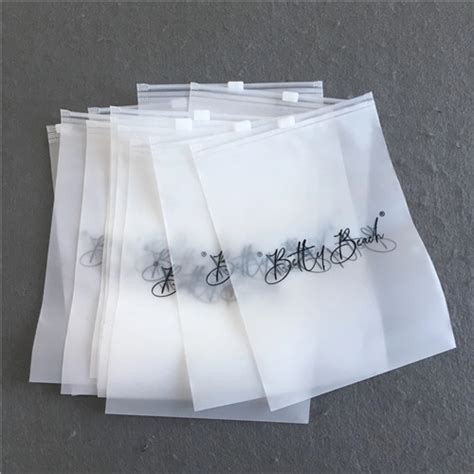 Custom Frosted Matt Cpe Clear Zipper Slider Packaging Clothing Bag Zip