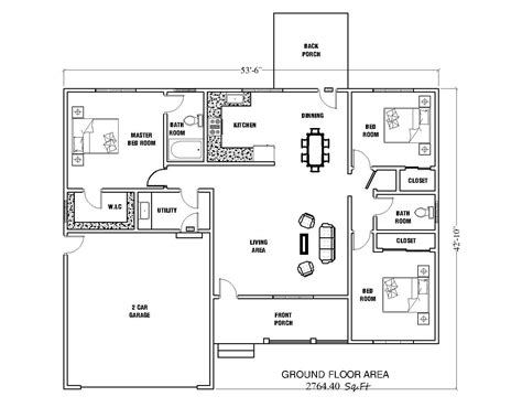 Custom Modern Ranch House Plans 3 Bedroom 2 Bathroom And Free Original