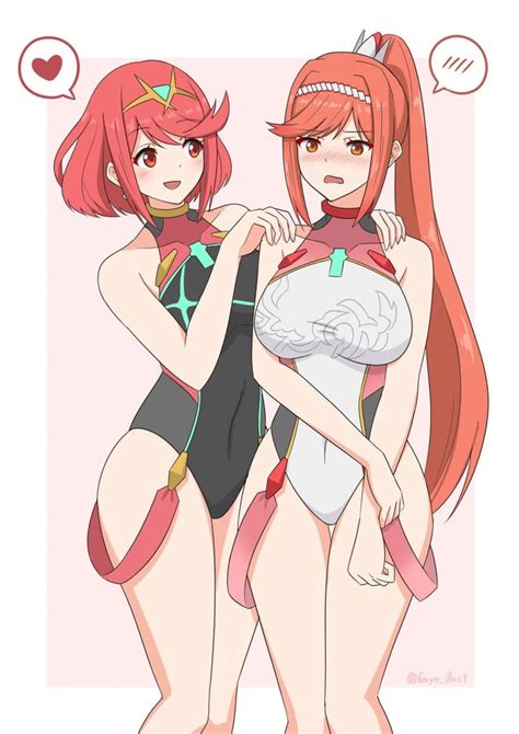 Pyra Helping Glimmer Show Off Her Swimsuit By 6oryoillust R