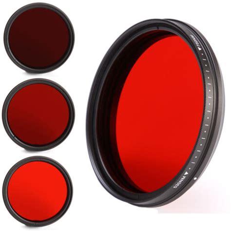 52mm Adjustable Ir Lens Filter Pass Infra Red 530nm To 750nm 590nm