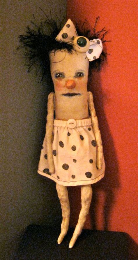 A Weird Art Doll In Polka Dots Weird Dollbizarre By Sandymastroni Art