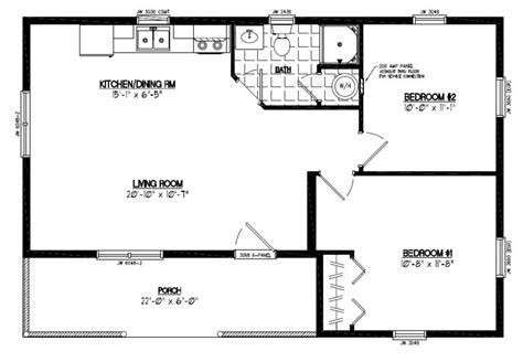 24x36 Frontier Certified Floor Plan 24fr601 Custom Barns And