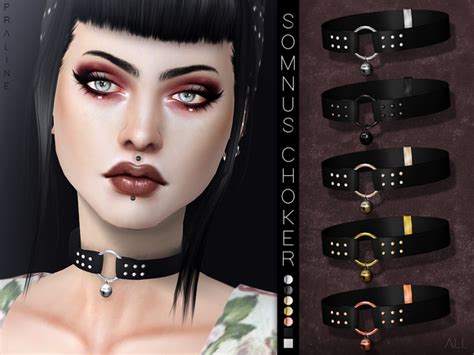 The Sims Resource Somnus Choker All Bell Studs