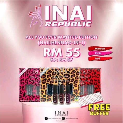 Inai Leopard Edition 3in1 Inai Viral Inai Moden Shopee Malaysia