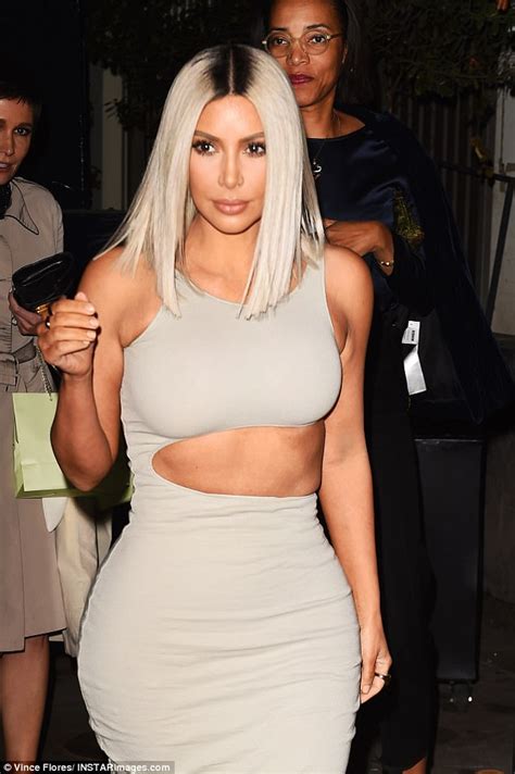 Kim Kardashian Flashes Stomach And Hourglass Figure In La Daily Mail