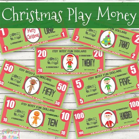 Free Christmas Printable Play Money