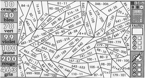 Coloriages Soustractions Fr Hellokids Coloring Pages Math Coloring