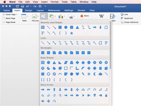 Inserting Shapes Into Word Doc Word For Mac Microsoft Community