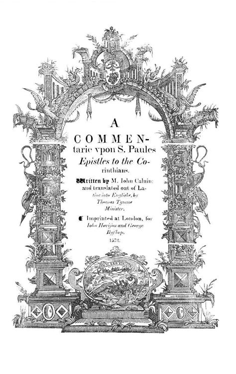Facsimile Of Title Page To 1573 English Translation