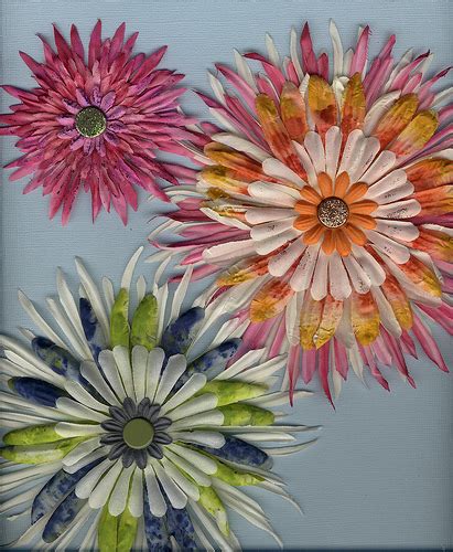 Tie Dye Flowers Scrap Booking