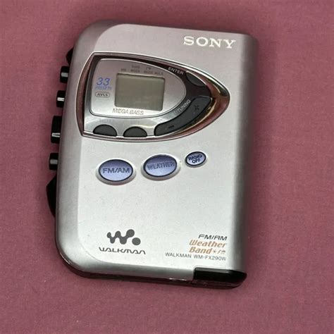 sony walkman wm fx290w cassette player am fm weather mega bass tested working 28 00 picclick