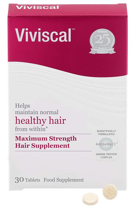 Viviscal Maximum Strength Hair Supplements For Thicker And Fuller