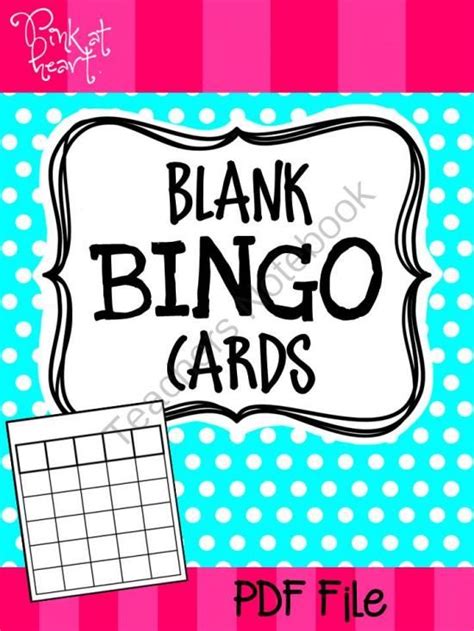 Free Printable Blank Bingo Cards For Teachers Take A Look Around Or