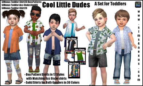 Cool Little Dudes A Set For Toddlers Go To Sims 4 Nexus Sims