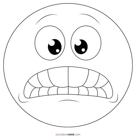 Scared Face Coloring Page Coloring Home