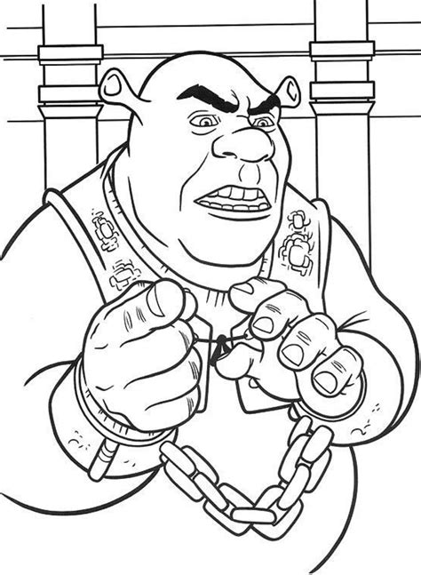 Coloring Pages Angry Shrek Coloring Pages