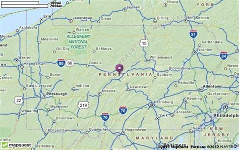 Map Of Pennsylvania Mapquest Map Monessen Oil City