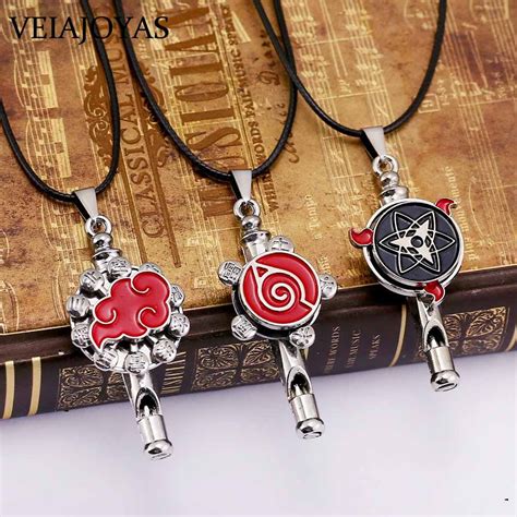 Anime Naruto Akatsuki Cloud Pendant Necklace Fashion Whistle Alloy Key