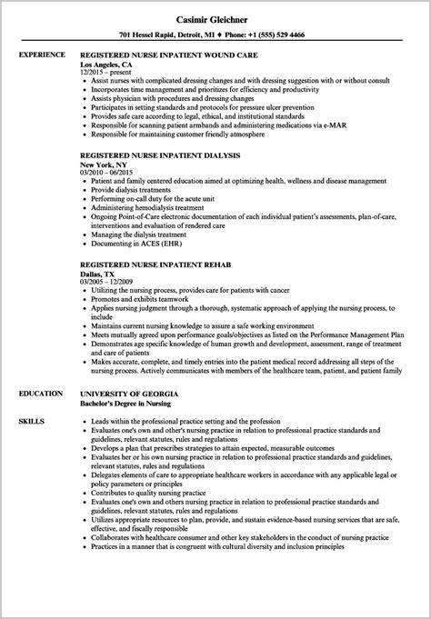 Comprehensive Resume Sample For Nurses Resume Example Gallery