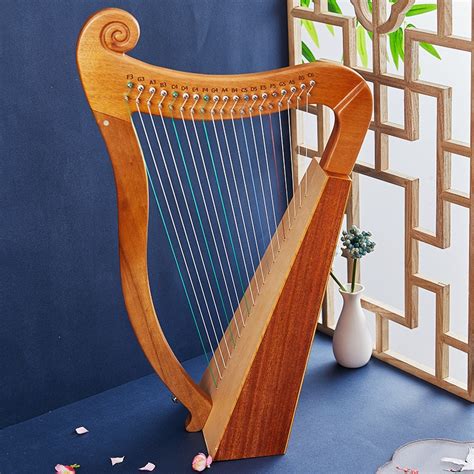 24 String Lyre Harp Mahogany Greek Violin Handheld Harp Musical
