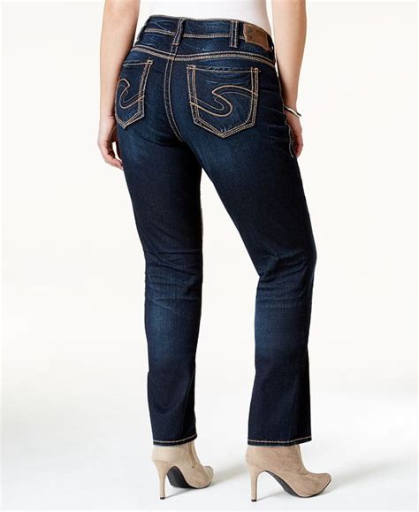 Silver Jeans Co Plus Size Suki Straight Leg Jeans And Reviews Jeans