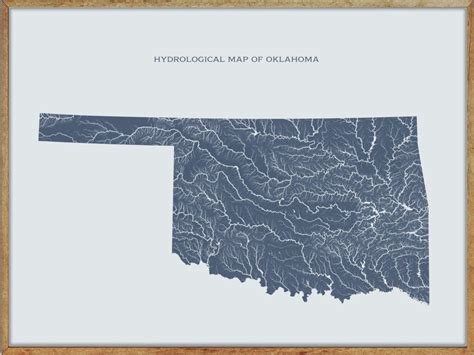 Oklahoma Lakes And Rivers Map Sooner State Streams