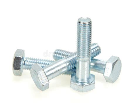 Galvanised Bolts Stock Photo Image Of Fastener Isolated 45956182