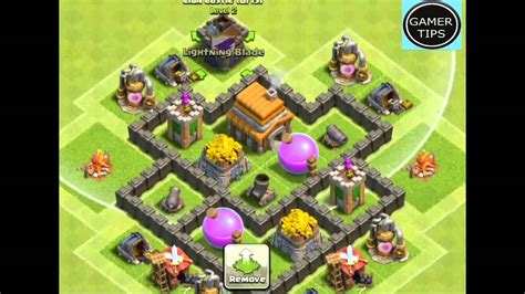 Clash Of Clans Town Hall 4 Defense Best Hybrid Base Layout Defense
