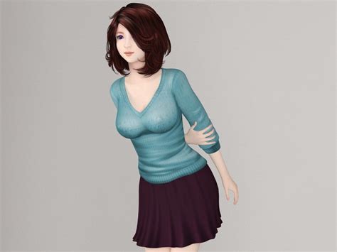 Izumi Various Outfit Pose 02 3d Model Cgtrader