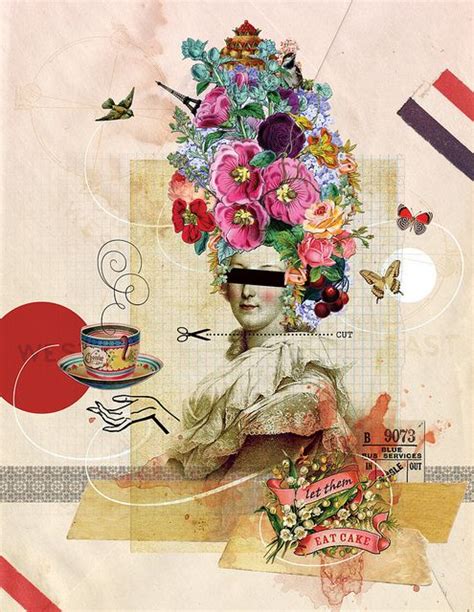 Let Them Eat Cake By One Little Bird Studio Photomontage Collages